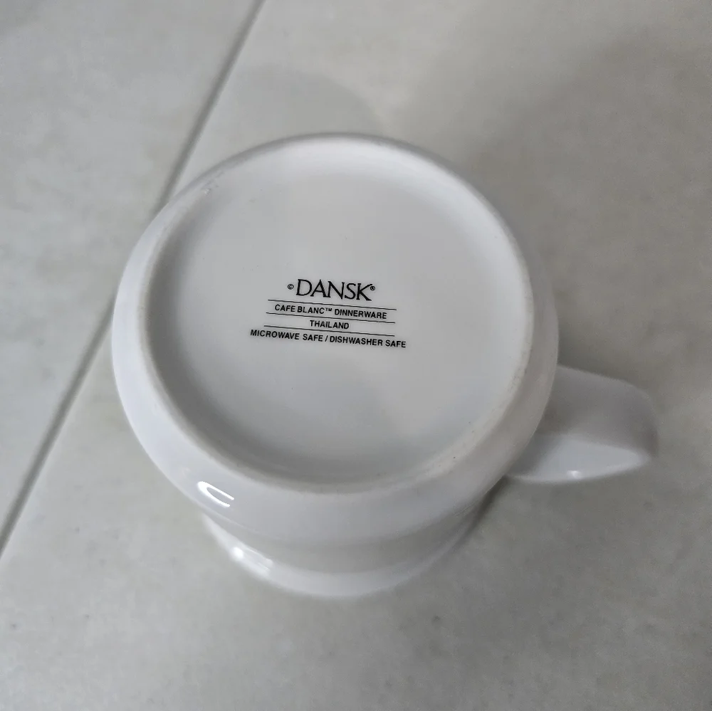 Dansk Cafe Blanc White Mug Coffee Tea Cup Excellent - Picture 4 of 4